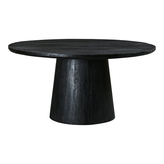 Cember Black Mango Wood Dining Table Rustic Dining Room Furniture