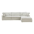 thumbnail image 1 of Moe's Home Collection Clay Lounge Modular Sectional Coastside Sand Fabric, 1 of 7
