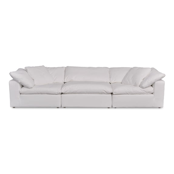 Moe's Home Collection Clay Modular Sofa Cream Cream White Fabric/Upholstery