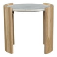 thumbnail image 1 of Moe's Home Collection Dala Side Table White Stone Side Tables, 1 of 7
