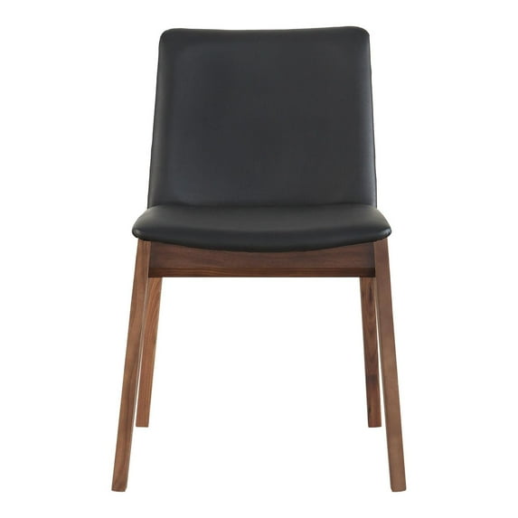 Moe's Home Collection Deco Dining Chair Black Pvc-Set Of Two