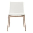 thumbnail image 1 of Moe's Home Collection Deco Oak Dining Chair White Pvc-Set Of Two, 1 of 5