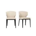 thumbnail image 1 of Moe's Home Collection Delaney Dining chair Set of Two Fabric Beige, 1 of 7