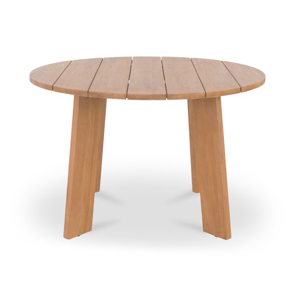 Moe's Home Collection Delta Round Outdoor Dining Table Natural Wood