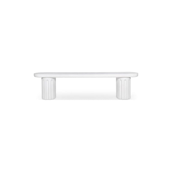 Moe's Home Collection ERIS Stone Dining Bench White Color