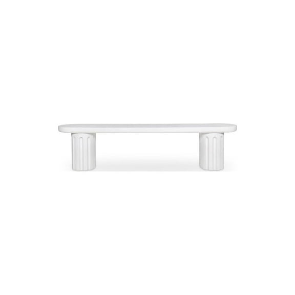 Moe's Home Collection ERIS Stone Dining Bench White Color