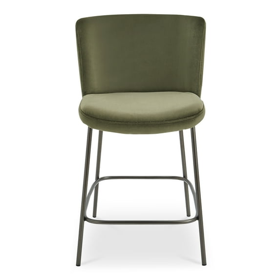 Moe's Home Collection Early Counter Stool Fabric Green
