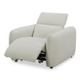 thumbnail image 1 of Moe's Home Collection Eli Power Recliner Chair Warm White Fabric Chairs, 1 of 4
