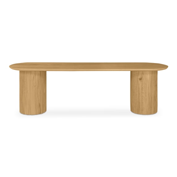 Moe's Home Collection Everett Solid Wood 2-Drawers Coffee Table in Dark Brown