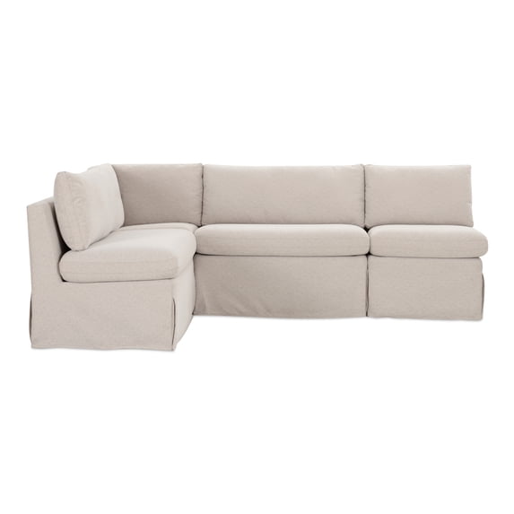 Moe's Home Collection Fable Slipcover Dining Banquette L-Shape Beige 96In