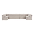 thumbnail image 1 of Moe's Home Collection Fable Slipcover Dining Banquette U-Shape Beige 168In, 1 of 10