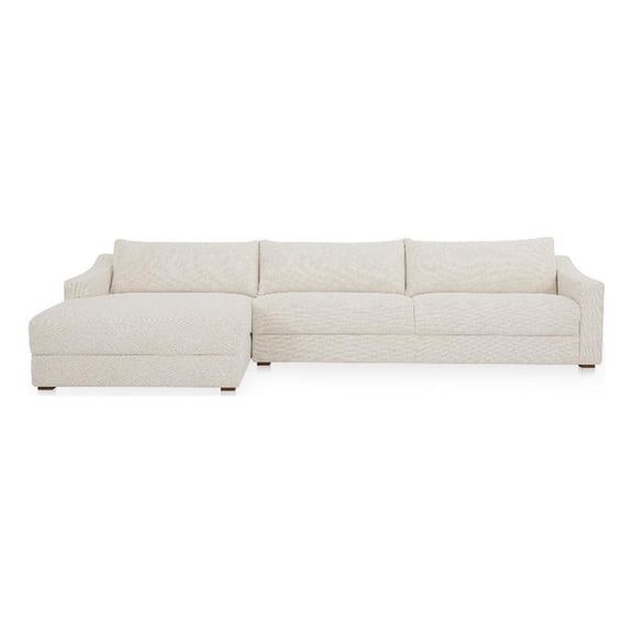 Moe's Home Collection Farrow Modular Sectional Fabric White