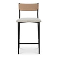 thumbnail image 1 of Moe's Home Collection Foley Counter Stool Fabric White, 1 of 8