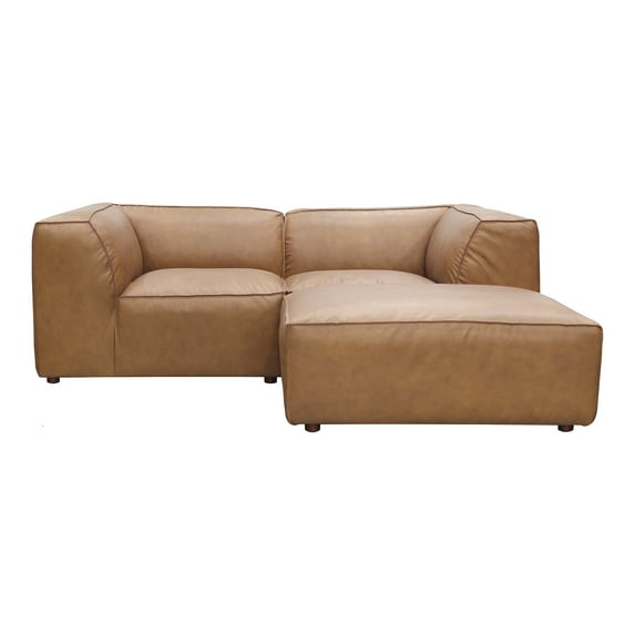 Moe's Home Collection Form Nook Modular Sectional Sonoran Tan Leather Leather