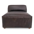 thumbnail image 1 of Moe's Home Collection Form Slipper Chair Espresso Brown Leather, 1 of 7