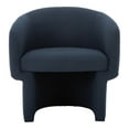 thumbnail image 1 of Moe's Home Collection Franco Recycle Polyester Fabric Chair in Dark Indigo, 1 of 10