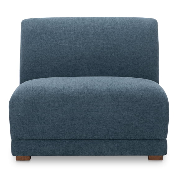 Moe's Home Collection Fraser Slipper Chair Fabric Blue