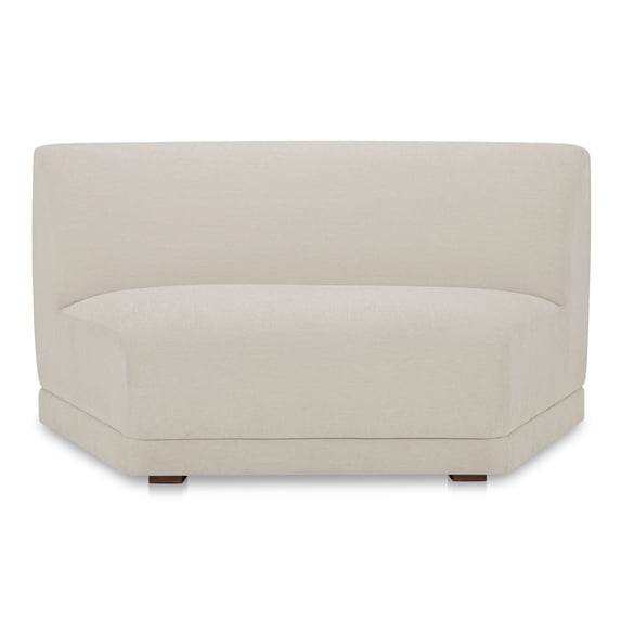 Moe's Home Collection Fraser Slipper Chair Fabric White