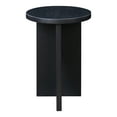 thumbnail image 1 of Moe's Home Collection Grace 14" Round Solid Oak Wood Accent Table in Black, 1 of 10