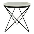 thumbnail image 1 of Moe's Home Collection Haley Contemporary Marble Side Table in White/Black, 1 of 4