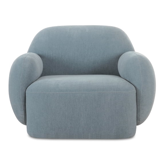 Moe's Home Collection Hazel Lounge Chair Light Blue Fabric Chairs