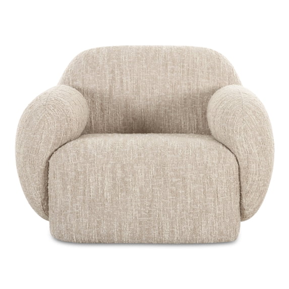 Moe's Home Collection Hazel Lounge Chair Off White Fabric Chairs