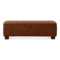 thumbnail image 1 of Moe's Home Collection Ichigo Storage Bench Deep Orange Fabric, 1 of 7