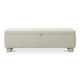 thumbnail image 1 of Moe's Home Collection Ichigo Storage Bench Light Grey Fabric, 1 of 7