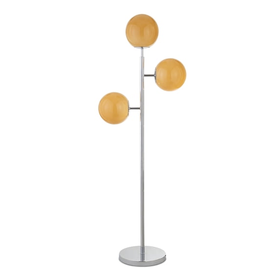 Moe's Home Collection Ida Floor Lamp Metal Silver