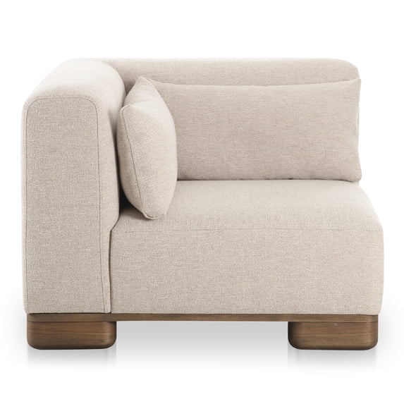 Moe's Home Collection June Corner Chair Oatmeal Fabric Corner Chairs
