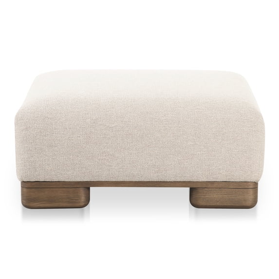 Moe's Home Collection June Ottoman Oatmeal Fabric Ottomans