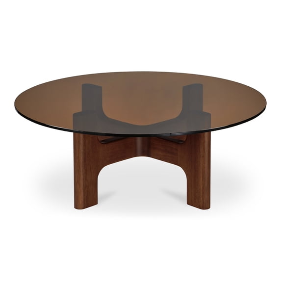 Moe's Home Collection LUKE Glass Coffee Table Brown Color