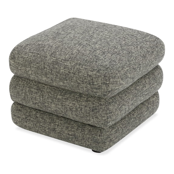 Moe's Home Collection Lowtide Stool Stone Tweed Fabric Ottomans Stools & Benches