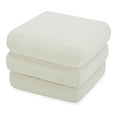 thumbnail image 1 of Moe's Home Collection Lowtide Stool Warm White Fabric Ottomans Stools & Benches, 1 of 2