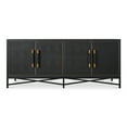 thumbnail image 1 of Moe's Home Collection MAKO Faux Leather Sideboard Black Color, 1 of 6