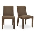 thumbnail image 1 of Moe's Home Collection MONTE Fabric Dining Chair -Set of Two Brown Color, 1 of 6