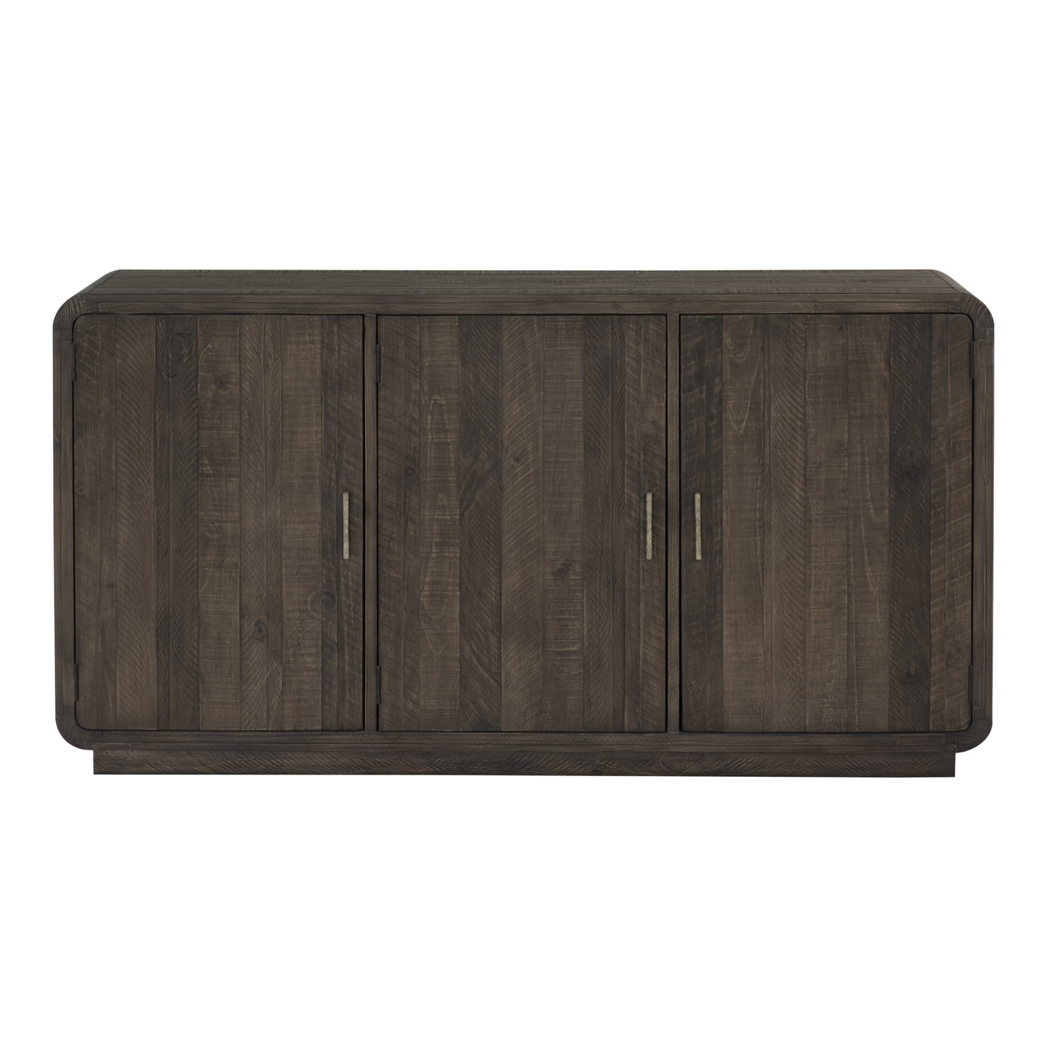 Monterey Rustic Brown Pinewood Sideboard with Painted Metal Hardware
