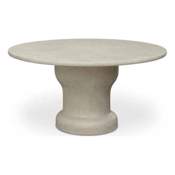 Moe's Home Collection Magnolia Outdoor Dining Table Concrete White
