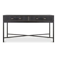 thumbnail image 1 of Moe's Home Collection Mako Console Table Faux Leather Black, 1 of 10