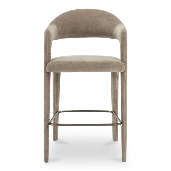 Moe's Home Collection Martens Bar Stool Fabric Brown