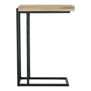 Moe's Home Collection Mila Wood/Metal C-Shape Side Table in Natural