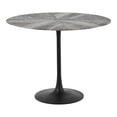 thumbnail image 1 of 39 Contemporary Grey Round Marble Dining Table for 2- 4 Seats, 1 of 5