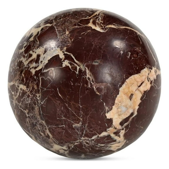 Moe's Home Collection Odessa Sphere Tabletop Accent Red Levanto Marble