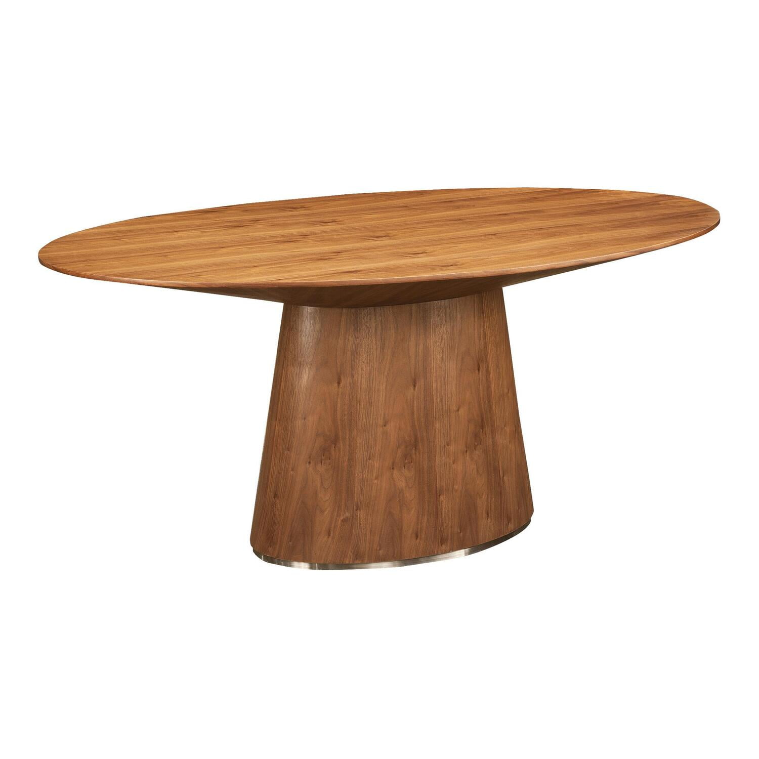 Contemporary Otago Walnut Oval Dining Table for Six