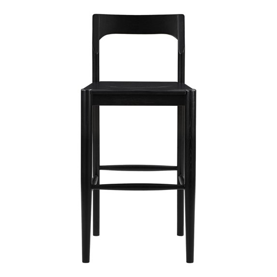 Moe's Home Collection Owing Wood Bar Stool Black Color