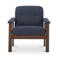 thumbnail image 1 of Moe's Home Collection Parker Lounge Chair Dark Blue Fabric Chairs, 1 of 6