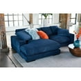 thumbnail image 1 of Plunge Sectional Navy Blue-Color:Light Blue,Style:Transitional, 1 of 8