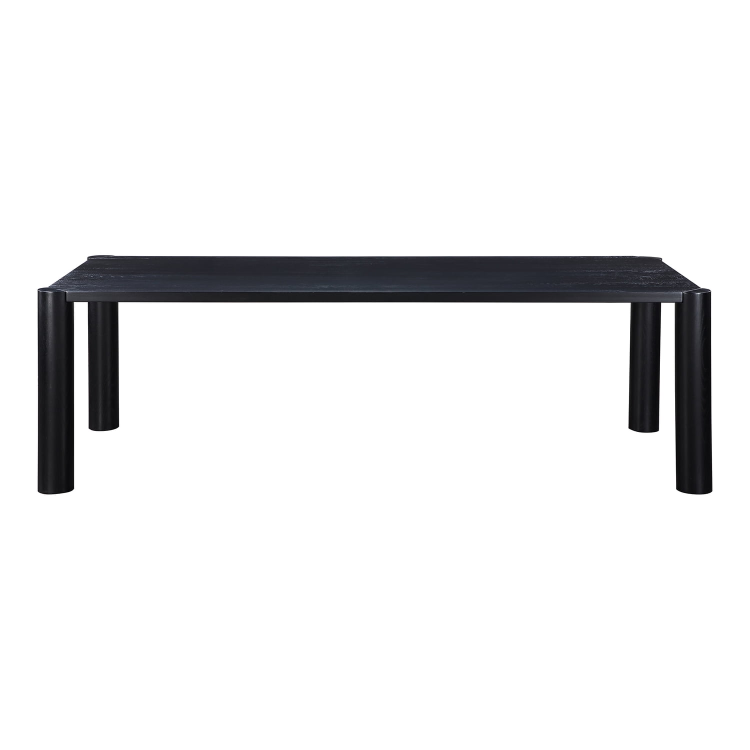 Transitional Black Oak Rectangular Dining Table, Seats 10