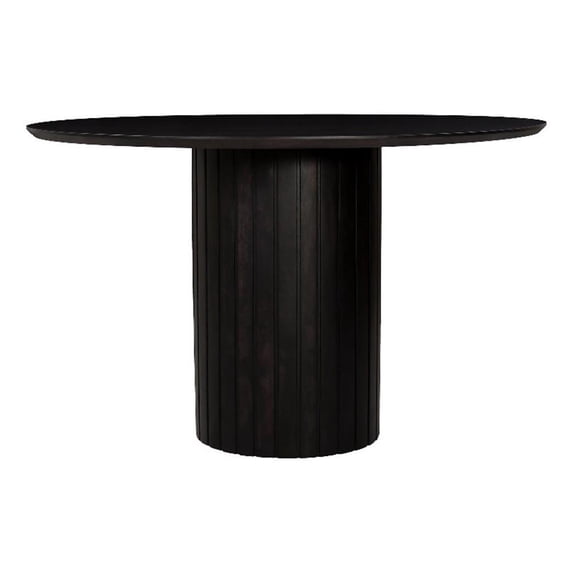 Moe's Home Collection Povera Round Dining Table Black Wood Dining Tables