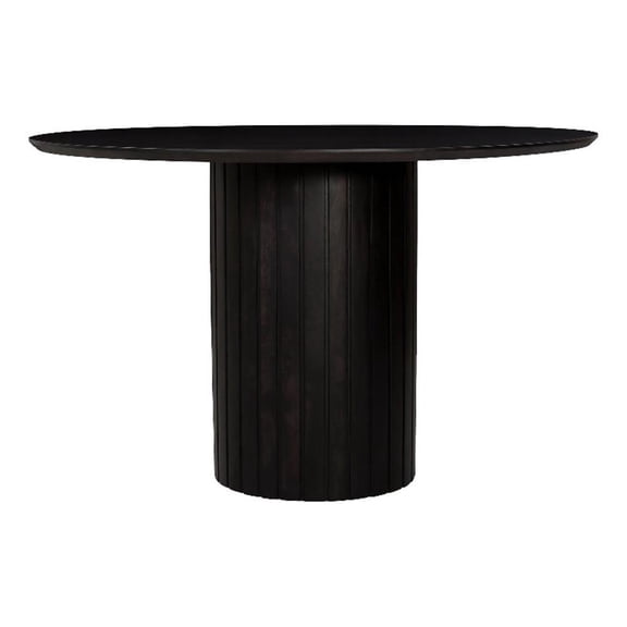 Moe's Home Collection Povera Round Dining Table Black Wood Dining Tables